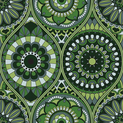 pattern with mandalas. Vintage decorative elements. Hand drawn background. Islam, Arabic, Indian, ottoman motifs.