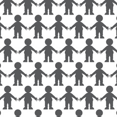 seamless pattern with hand drawn men