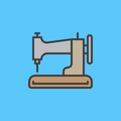Sewing machine filled outline icon, line vector sign, linear colorful pictogram. Symbol, logo illustration. Pixel perfect