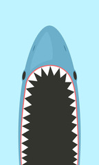 Shark with open mouth
