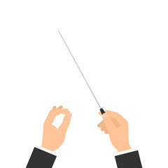 Orchestra conductor hand