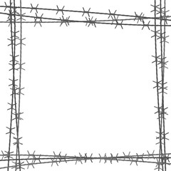 Barbed wire square border
