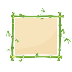 green bamboo border. square bamboo frame