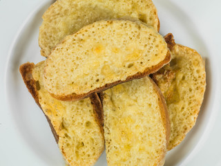 Melted Cheese on Toasted Ciabatta Bread