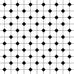 Vintage black and white tiles vector pattern or background