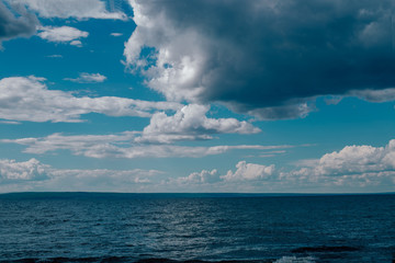 Cloudy day Sea background