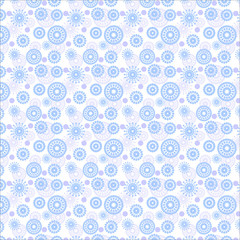 The pattern of cornflower blue on a white background