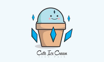 Cute Ice Cream Icon © GBW