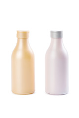 a tubes of cosmetics isolated on white background