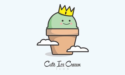 Cute Ice Cream Icon © GBW