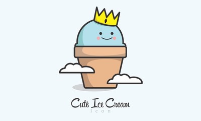 Cute Ice Cream Icon © GBW
