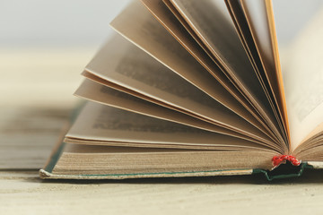 Composition with books on the table