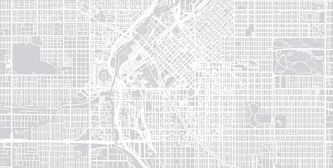 Vector city map of Denver, Colorado.  - obrazy, fototapety, plakaty