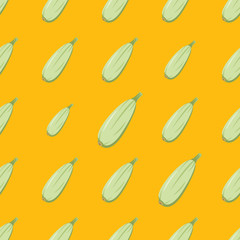 Squash vector seamless pattern. Cartoon vegetable stylish texture. Repeating squash vegetables seamless pattern background for eco bio vegetables design and web