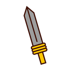 sword weapon warrior game vector illustration design