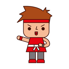 Avatar of a video game warrior vector illustration design