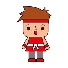 Avatar of a video game warrior vector illustration design