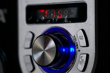 Fototapeta premium horizontal shot of some hifi knobs from a stereo amplifier