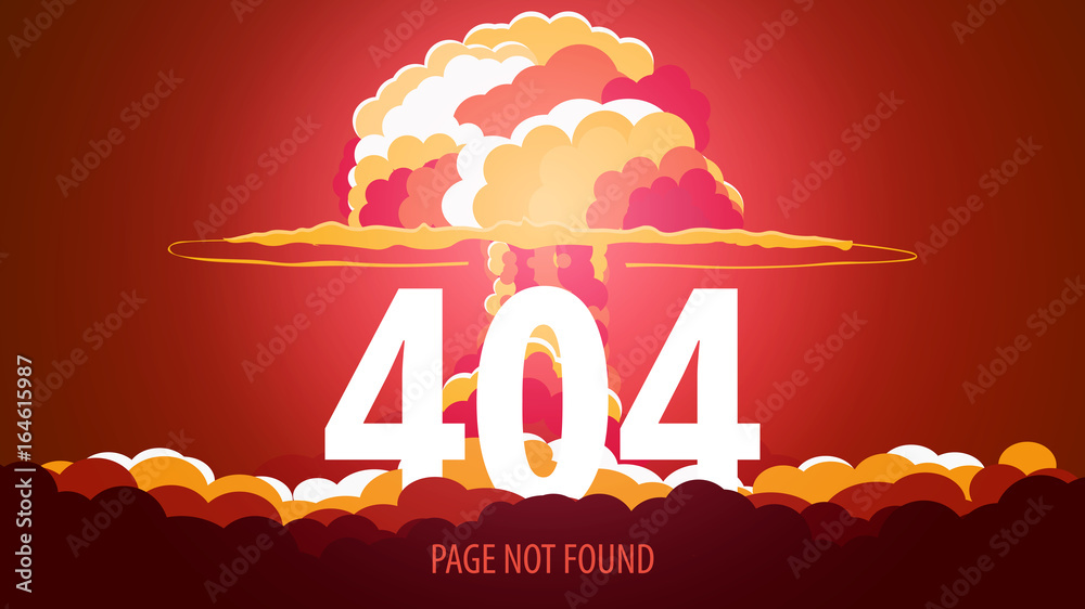 Fototapete 404 error. page not found. ui ux template for website. vector illustration.
