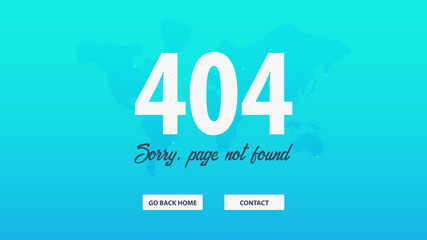 404 Error. Page not found. UI UX template for website. Vector illustration.
