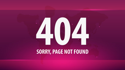 404 Error. Page not found. UI UX template for website. Vector illustration.