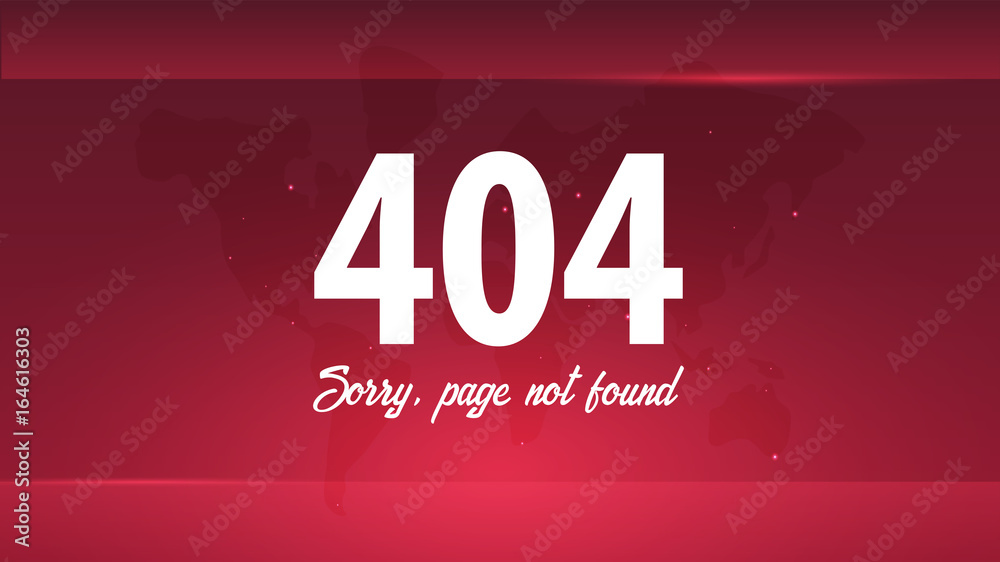 Fototapete 404 error. page not found. ui ux template for website. vector illustration.