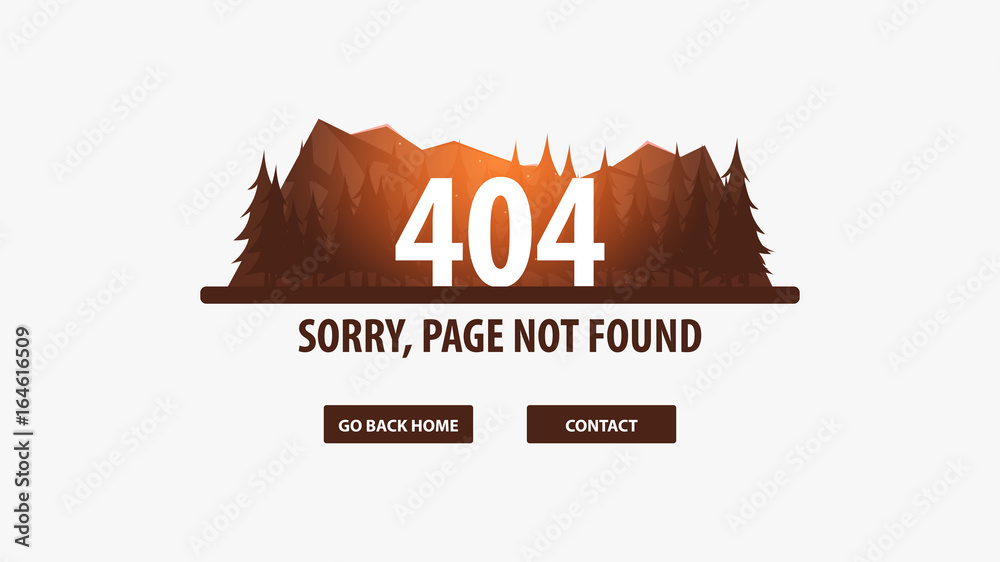 Fototapete 404 error. page not found. ui ux template for website. vector illustration.