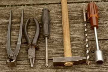 A set of tools on the table