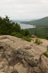 View of Jordan Pond from South Bubble Mountain, Acadia National Park