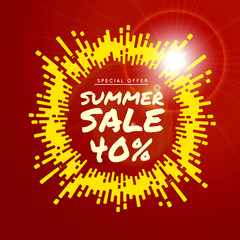 Summer sale vector background