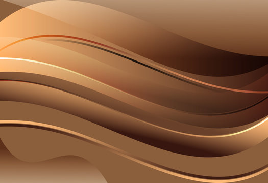 Brown Gradient Abstract Line And Wavy Background