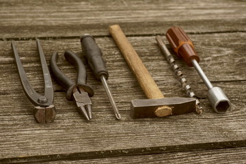 A set of tools on the table