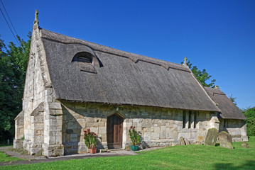 Obraz na płótnie Canvas Ancient Thatched Church in Lincolnshire,UK