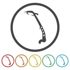 Weed Trimmer Icons set - Illustration