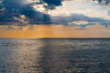 Sunset over the sea