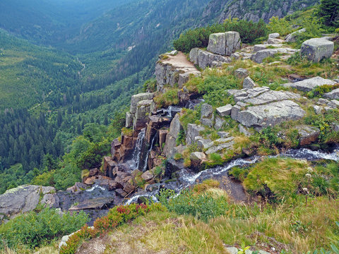 pancava waterfall on krkonose mountains