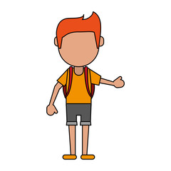 man tourist vector illustration
