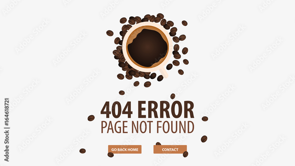 Fototapete 404 error. page not found. ui ux template for website. vector illustration.