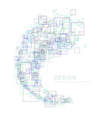 Background of the squares in a modern style.