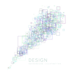 Background of the squares in a modern style.