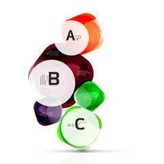 Vector glossy square elements