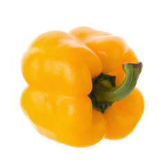 Fototapeta na wymiar yellow pepper shooted isolated on a white background