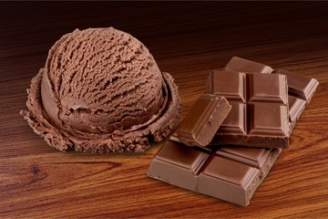 Ice cream on tablet.