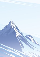 Błękitne góry z śniegiem - 164621563