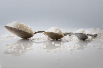 Desiccated Coconut (Food art, Cafe Composition, White on White)