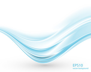 Vector abstract blue waves background.
