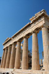 Parthenon temple in Acropolis Hill in Athens, Greece.