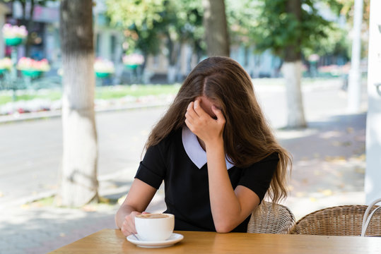 Young businesswoman is stressed