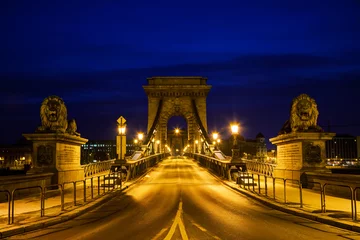 Fototapete Kettenbrücke Szechenyi Kettenbrücke in Budapest, Ungarn