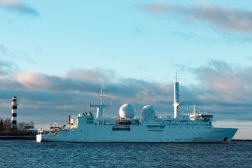 White military ship